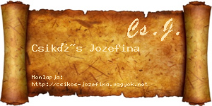 Csikós Jozefina névjegykártya